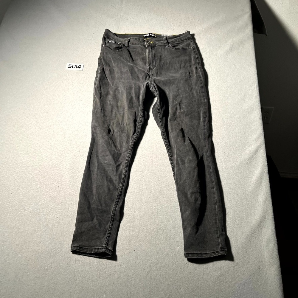 DKNY Delancey Jeans Womens 10/30 Black Denim Stretch Dark Wash High Rise Skinny